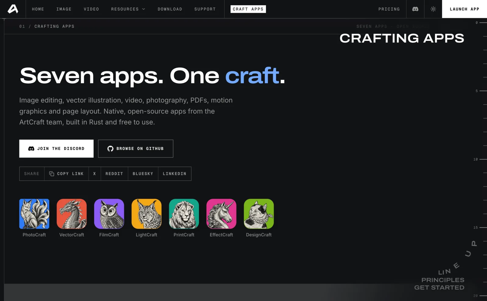 ArtCraft Crafting Apps 페이지
